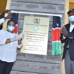 water cs sicily kariuki joined by baringo governor hon. stanley during the official opening of chemususu in 2020